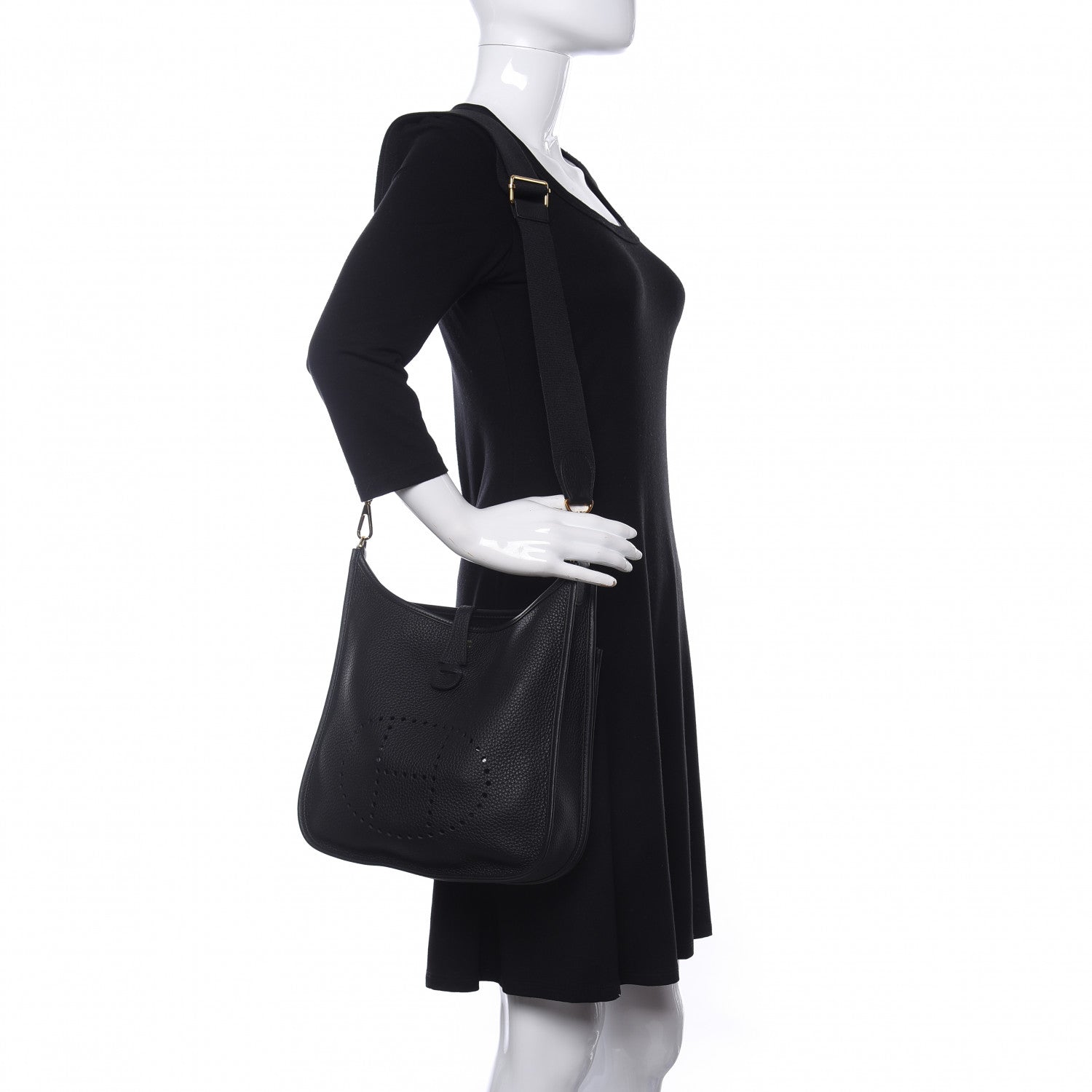 Hermes Taurillon Clemence Evelyne III PM Black 2 of 10
