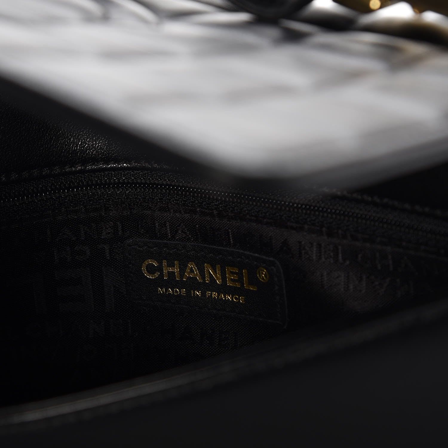 Chanel Lambskin Quilted CC Chocolate Bar Flap Black 6 of 8