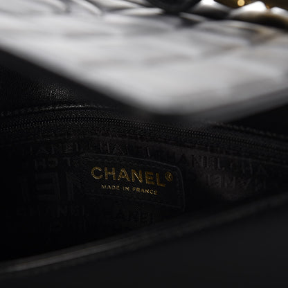 Chanel Lambskin Quilted CC Chocolate Bar Flap Black 6 of 8