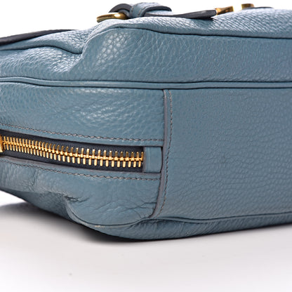 Prada Vitello Daino Push Lock Messenger Bag Marine 12 of 18