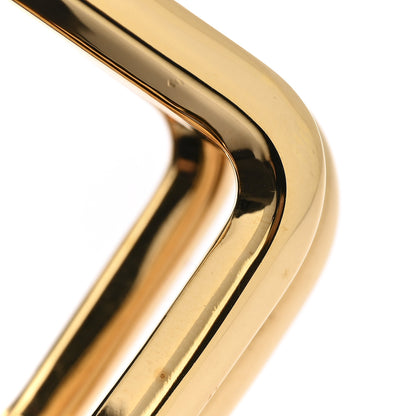 Saint Laurent Metal Square Triple Hoop Earrings Gold 5 of 6