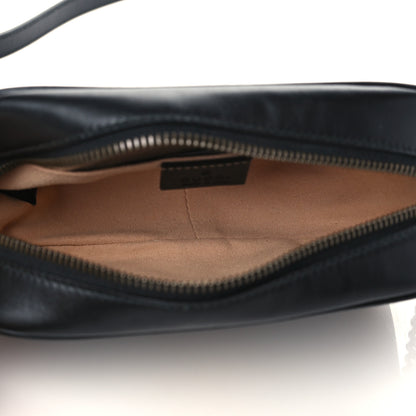 Gucci Calfskin Matelasse Mini GG Marmont Chain Shoulder Bag Black 5 of 8