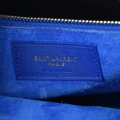 Saint Laurent Calfskin Small Sac De Jour Blue Majorelle 16 of 19