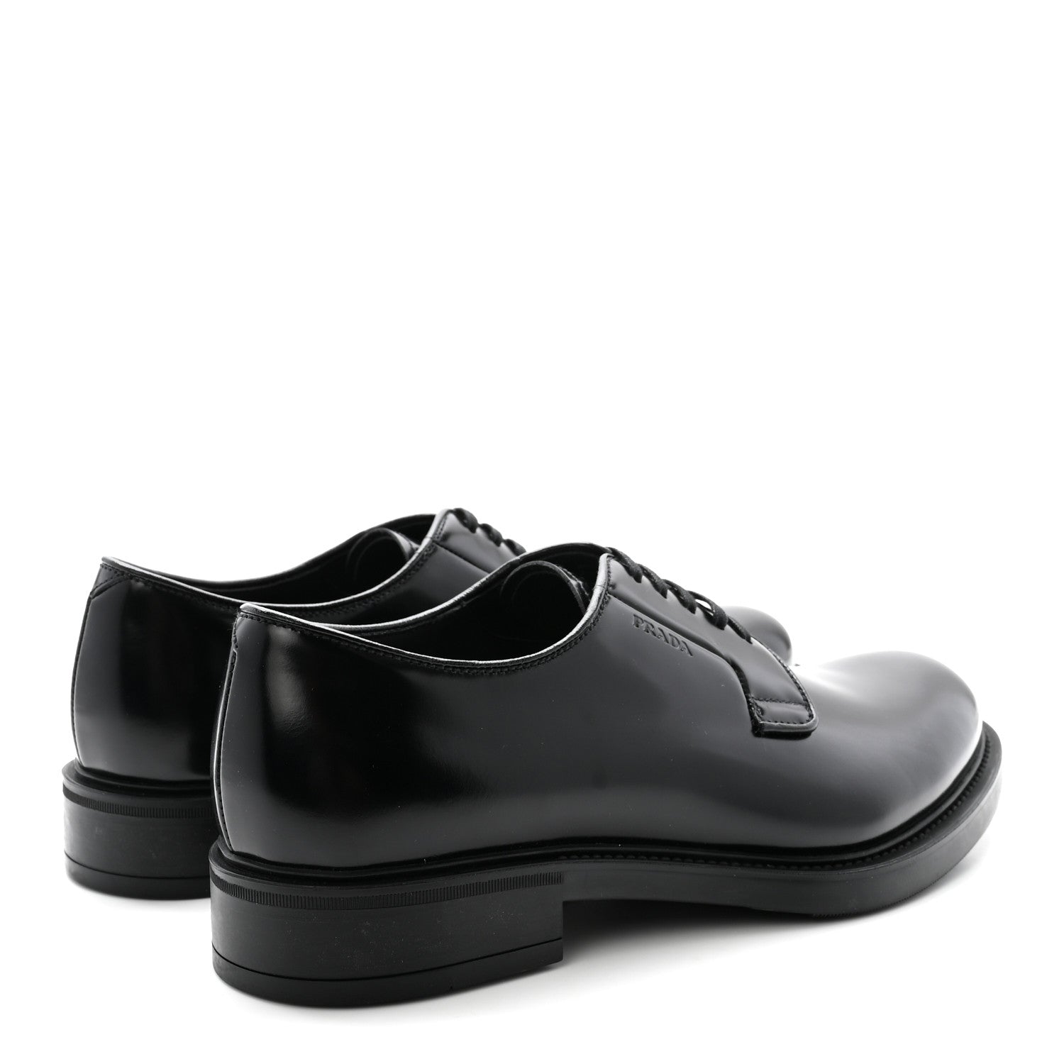 Prada Spazzolato Mens Derby Loafers 7.5 Black 5 of 9
