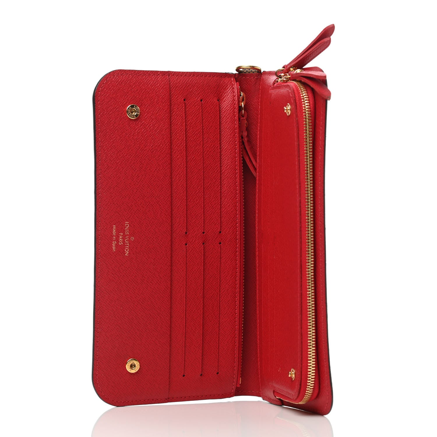 Louis Vuitton Damier Ebene Insolite Wallet Red 4 of 4