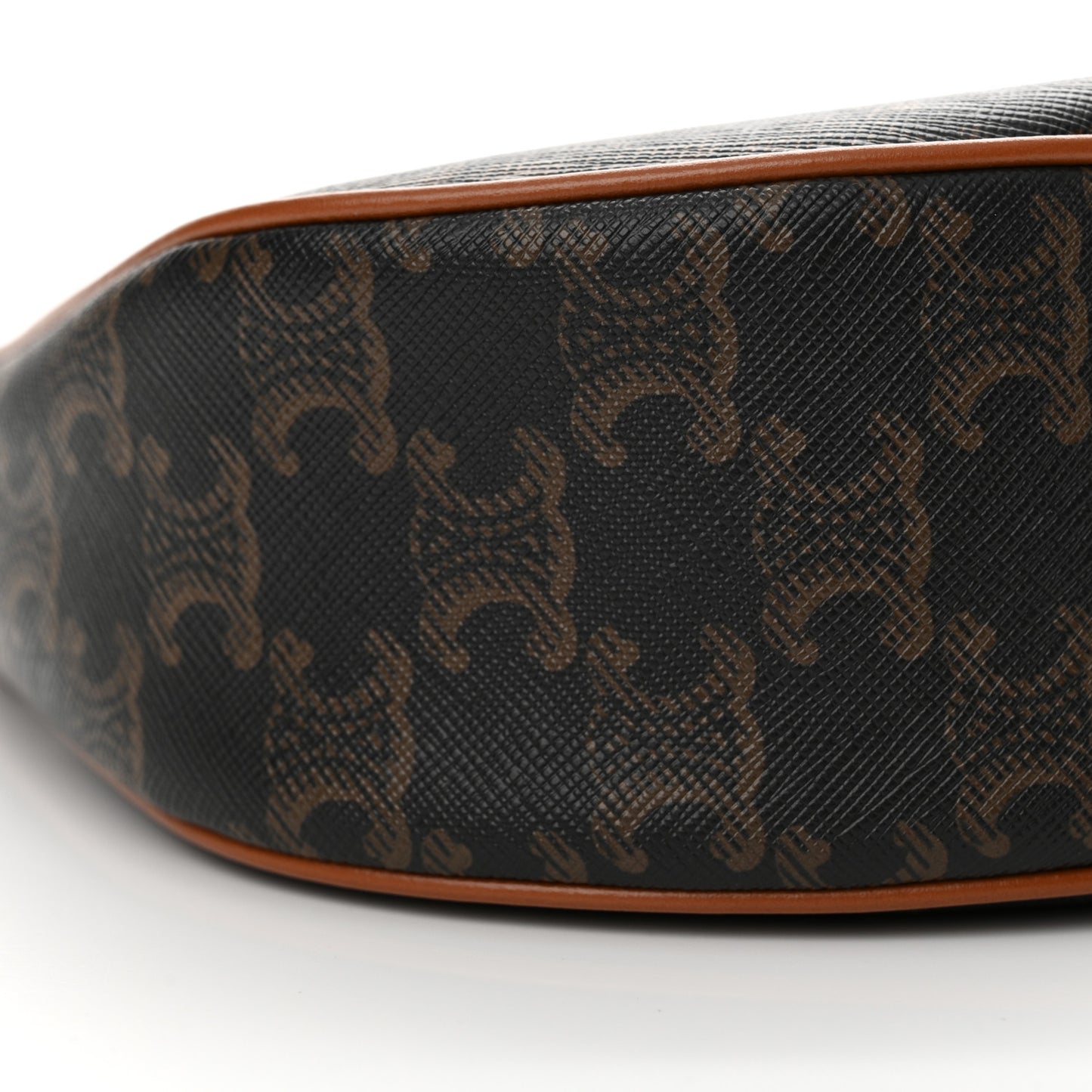 Triomphe Canvas Calfskin Ava Shoulder Bag Tan