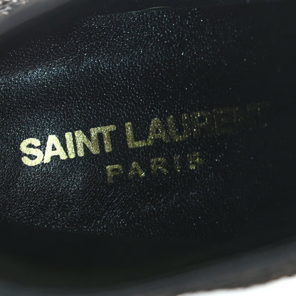 Saint Laurent Glitter Loulou Ankle Boots 39 Black Gold 8 of 8
