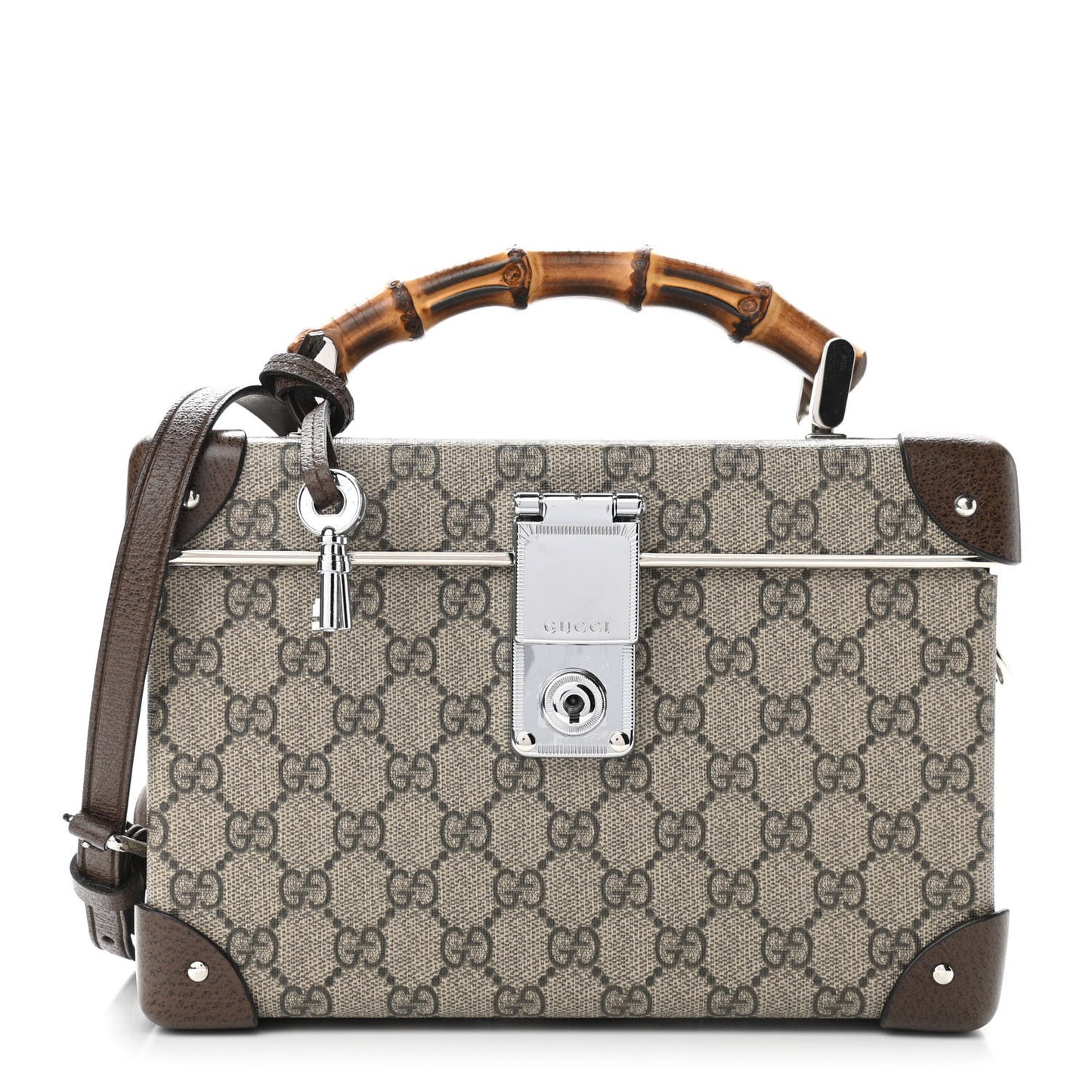 GG Supreme Monogram Globe-Trotter Beauty Case Brown