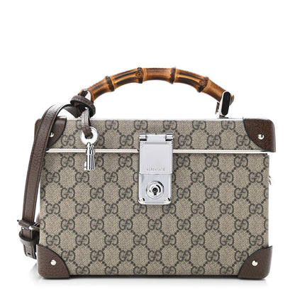 Gucci GG Supreme Monogram Globe-Trotter Beauty Case Brown 3 of 19