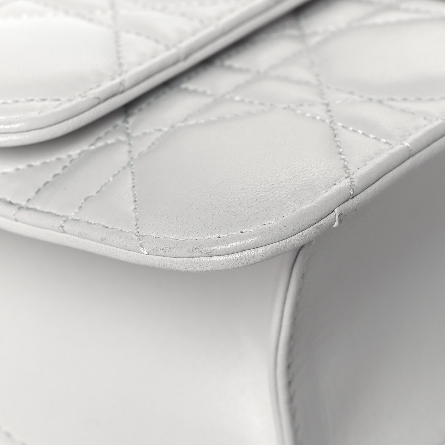 Christian Dior Lambskin Cannage Miss Dior Promenade Pouch White 9 of 14