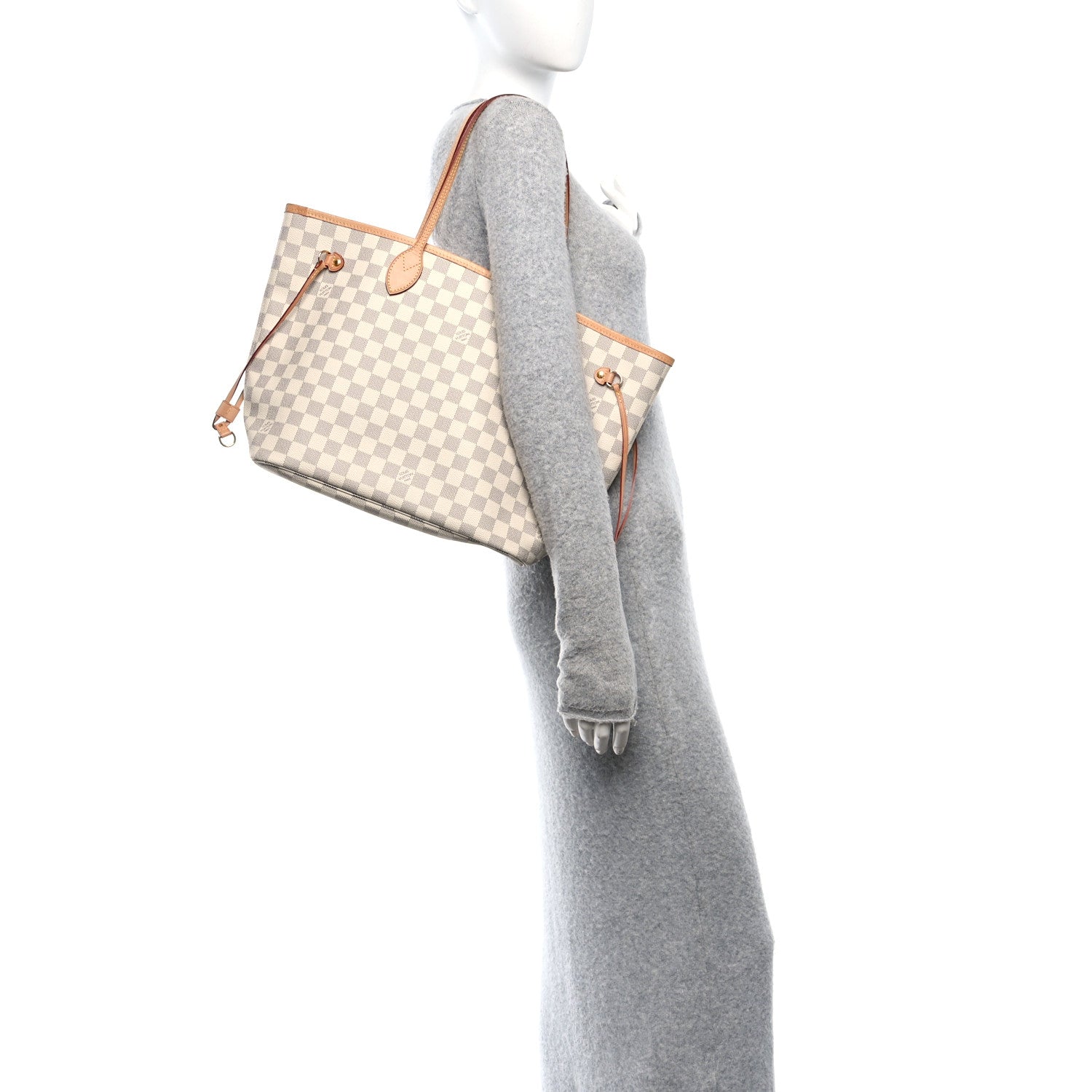 Louis Vuitton Damier Azur Neo Neverfull MM Rose Ballerine 3 of 12