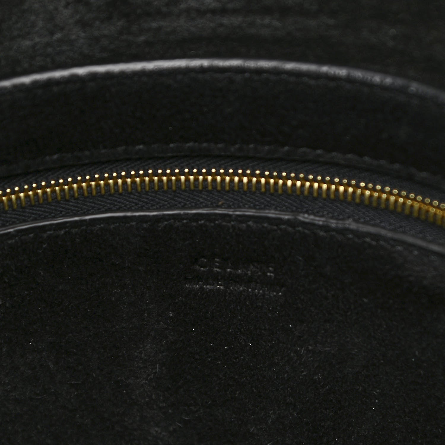 Celine Soft Grained Calfskin Sangle Bucket Bag Black 5 of 9