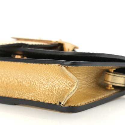 Burberry Metallic Soft Grain Calfskin Mini Phone Buckle Bag Gold 11 of 11