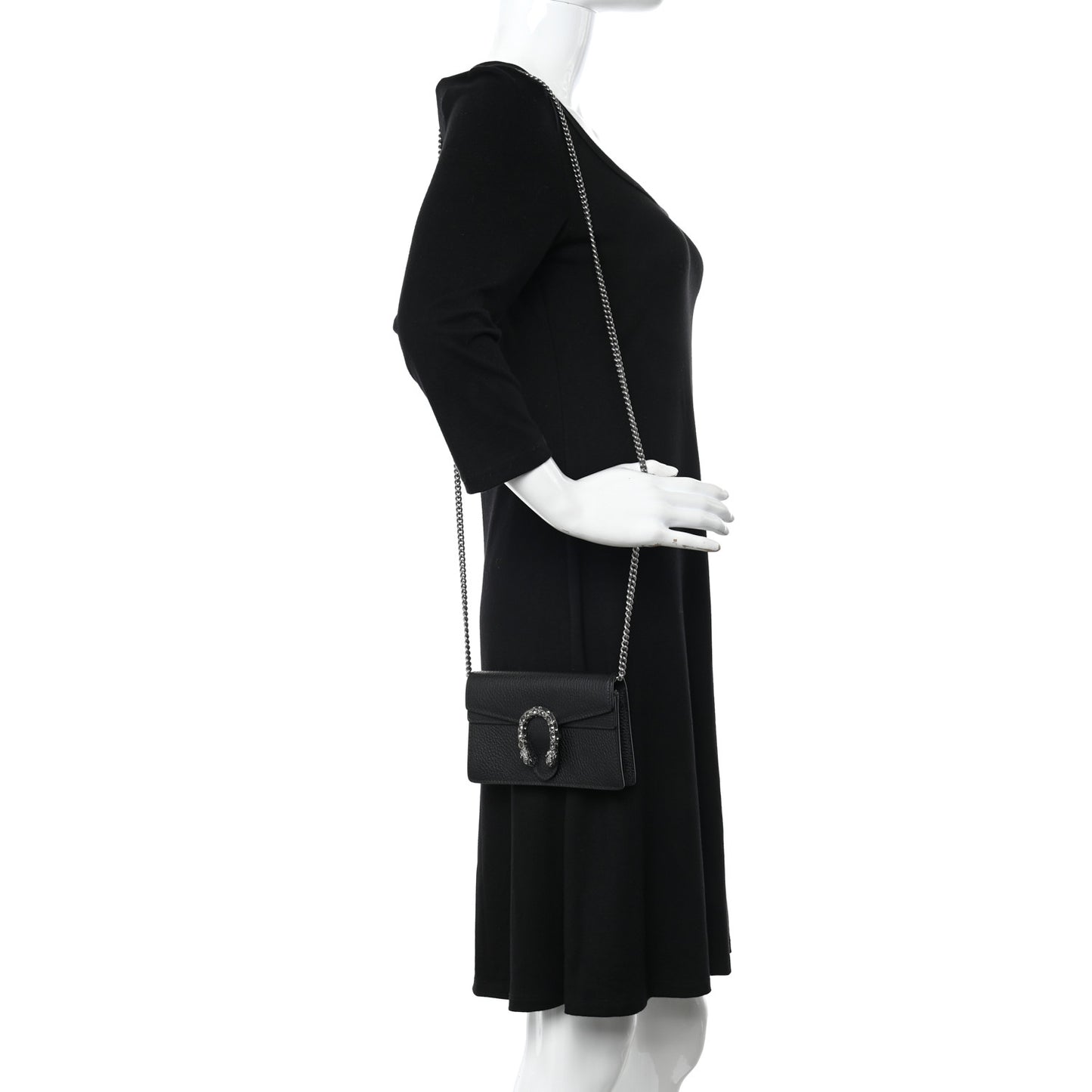 Calfskin Super Mini Dionysus Shoulder Bag Black