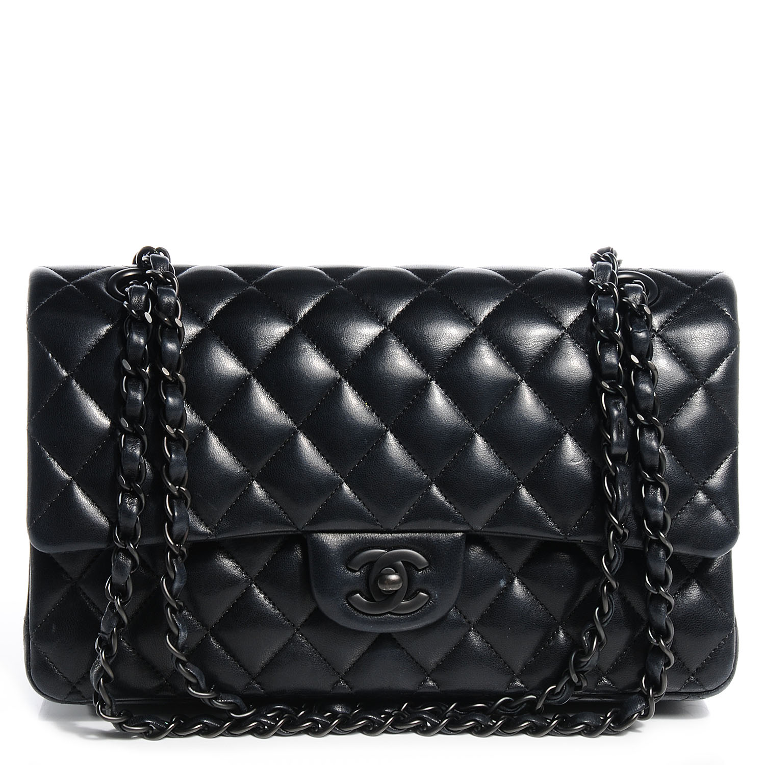 Chanel Lambskin Quilted Medium Double Flap So Black 1 of 8