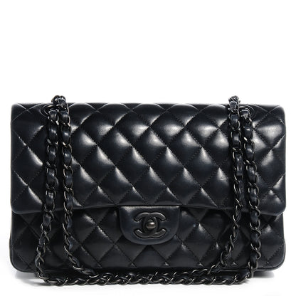 Chanel Lambskin Quilted Medium Double Flap So Black 1 of 8