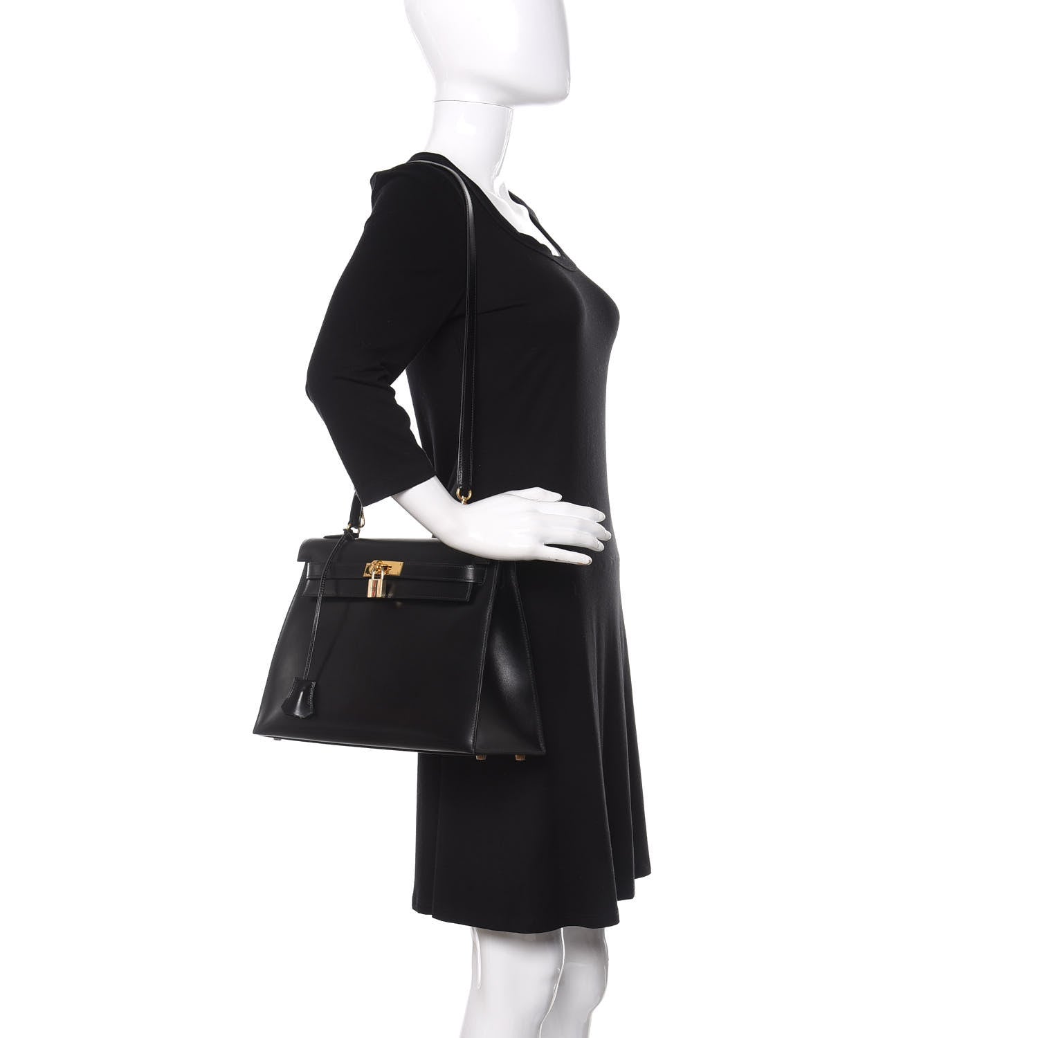Hermes Box Kelly Sellier 32 Black 2 of 12