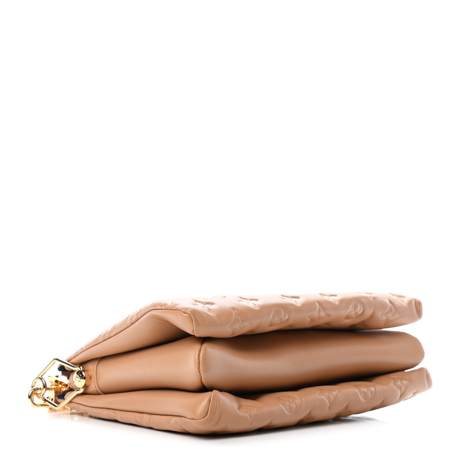 Louis Vuitton Lambskin Embossed Monogram Coussin PM Camel 3 of 4