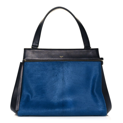 Celine Pony Hair Medium Edge Shoulder Bag Ocean Blue 1 of 16