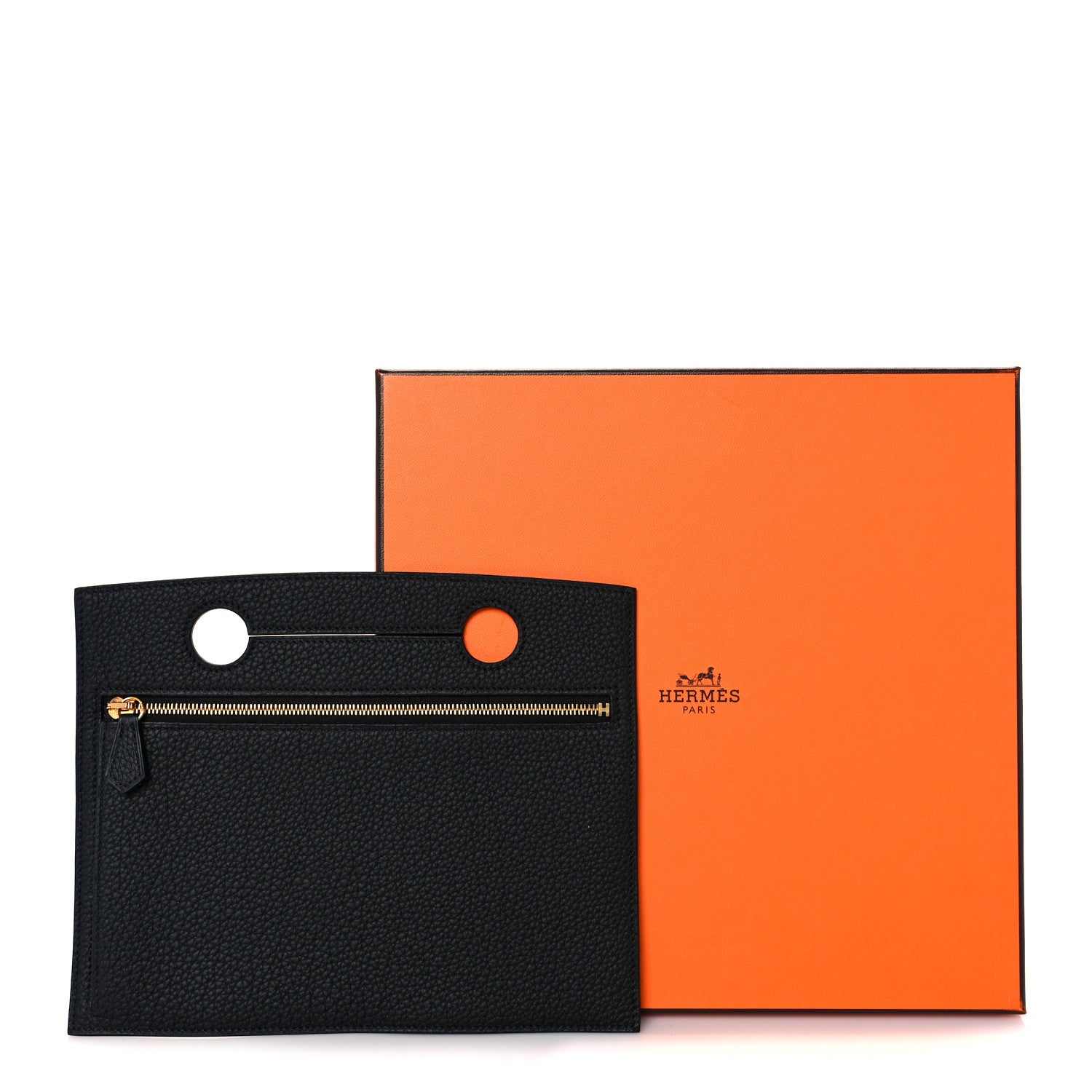 Hermes Togo Backpocket Pouch 25 Black 9 of 9