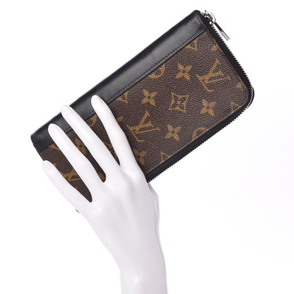 Louis Vuitton Monogram Macassar Vertical Zippy Wallet 2 of 12