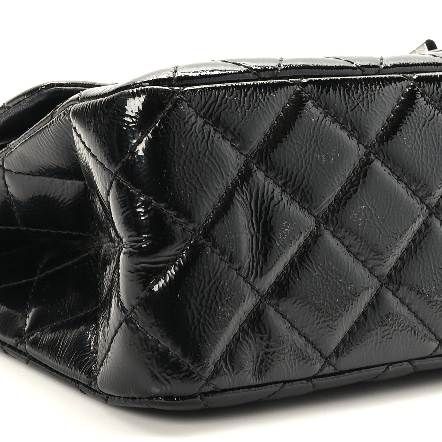 Chanel Distressed Patent Quilted 2.55 Reissue Flap 227 Black 8 of 9