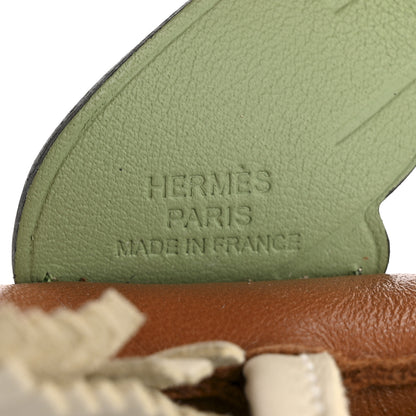 Hermes Milo Lambskin Grigri Rodeo Pegase Horse Bag Charm PM Craie Gold Vert Criquet 3 of 8