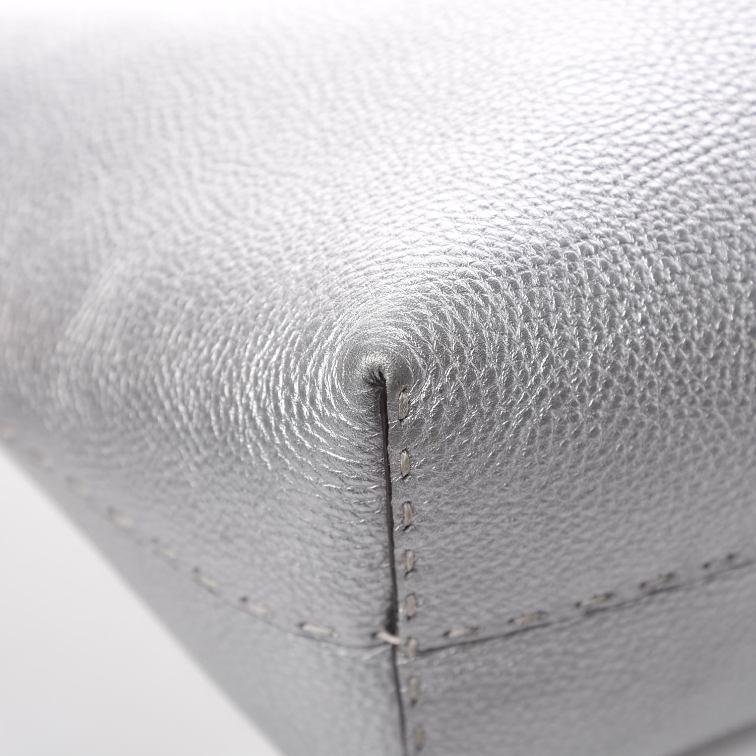 Fendi Cuoio Romano Lux Selleria Carla Shopping Tote Argento 14 of 15