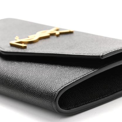 Saint Laurent Grain De Poudre Uptown Chain Wallet Black 8 of 8