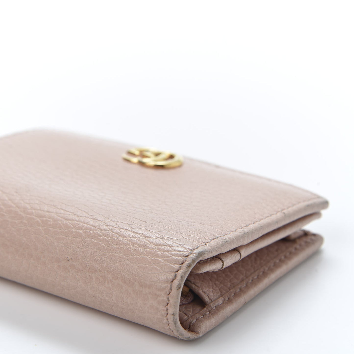 Dollar Calfskin GG Marmont Card Case Perfect Pink