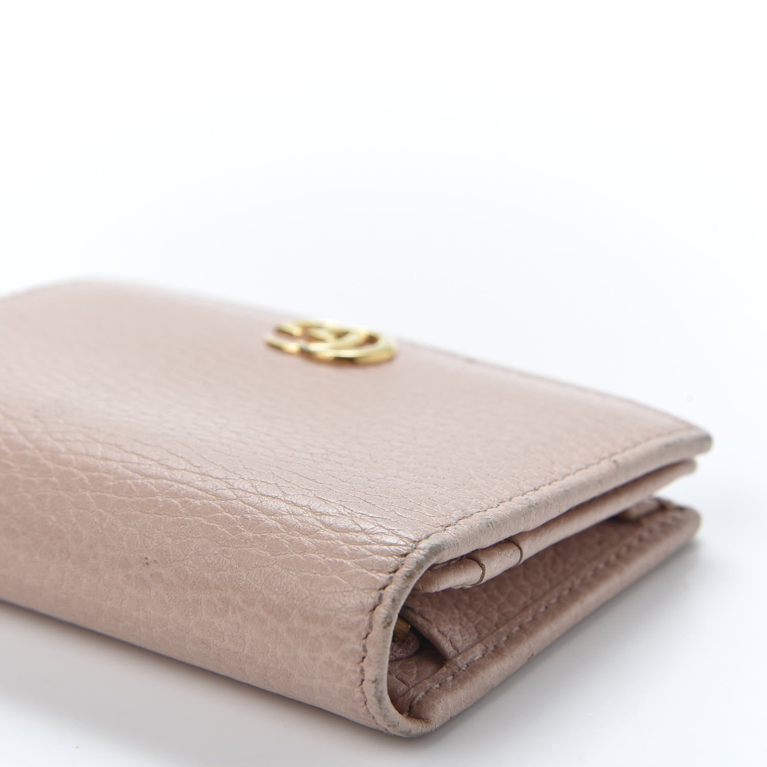 Gucci Dollar Calfskin GG Marmont Card Case Perfect Pink 8 of 11