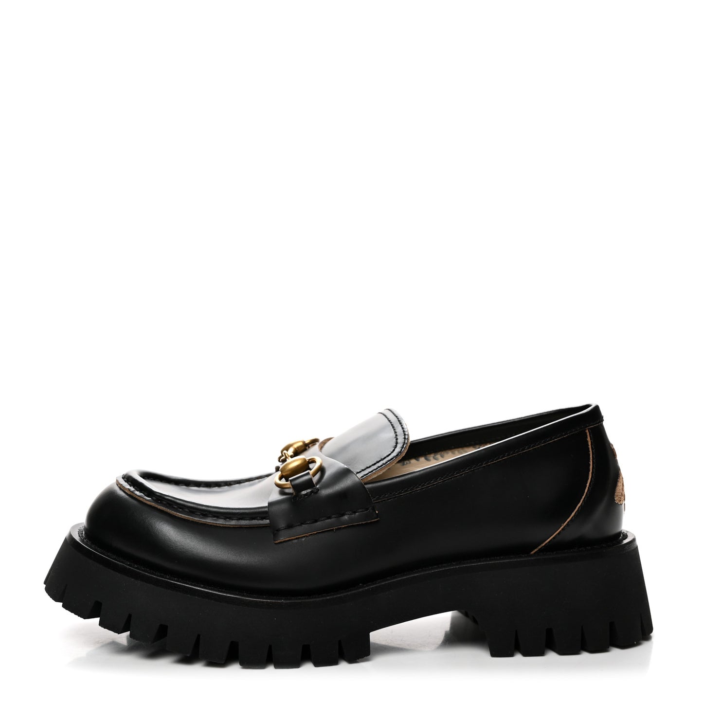 Cordovan Lux Womens Harald Horsebit 25mm Platform Loafers 38.5 Black