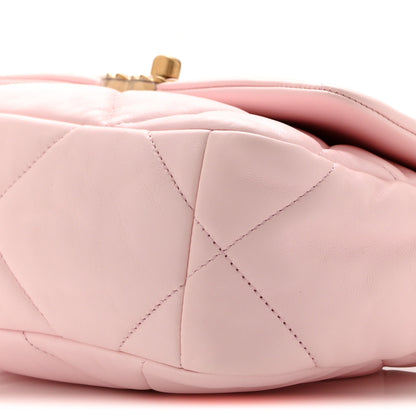 Chanel Lambskin Quilted Medium Chanel 19 Flap Light Pink 10 of 10