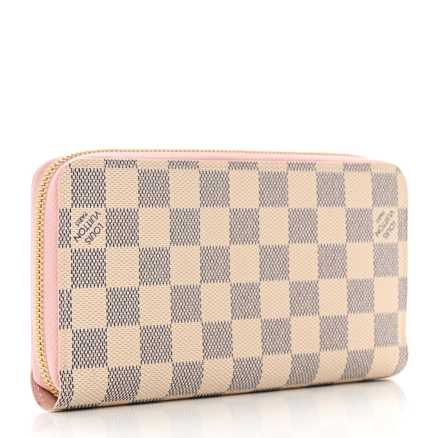 Damier Azur Zippy Wallet Rose Ballerine