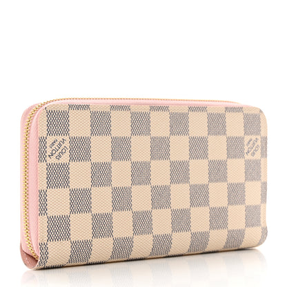 Louis Vuitton Damier Azur Zippy Wallet Rose Ballerine 3 of 6