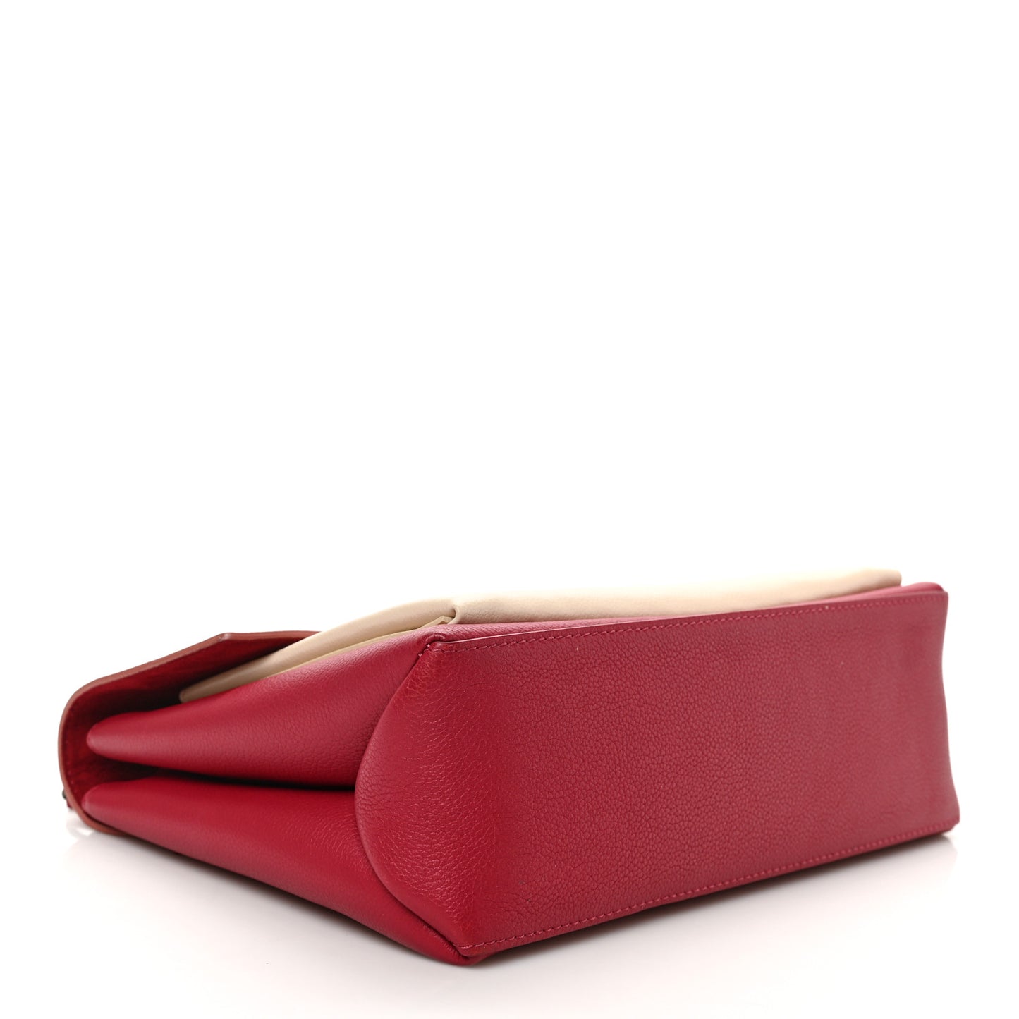 Soft Calfskin My Lockme Top Handle Rose Boudoir Lie De Vin Creme