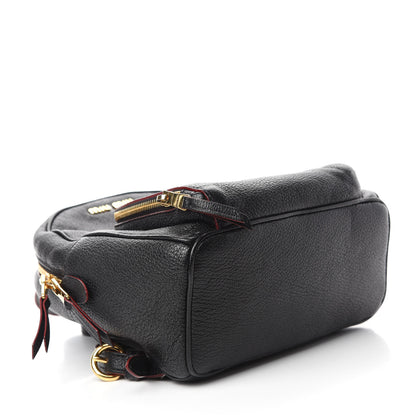 Miu Miu Goatskin Madras Backpack Black 4 of 11