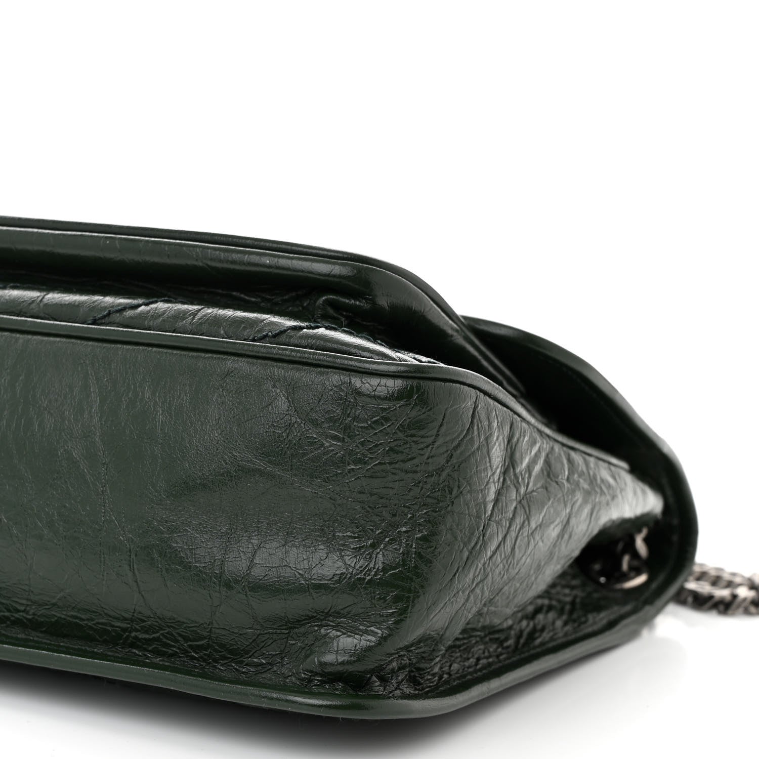 Saint Laurent Crinkled Calfskin Matelasse Monogram Medium Niki Chain Satchel Military Olive 10 of 10