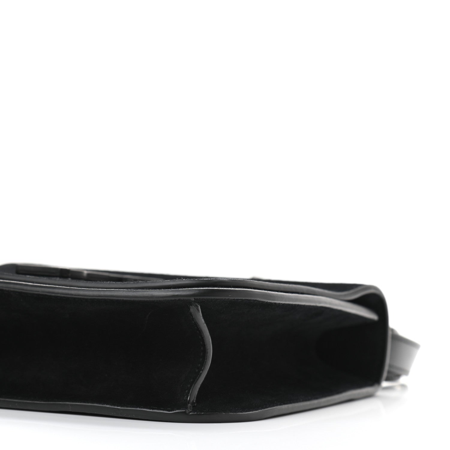 Saint Laurent Suede Small Spontini Saddle Bag Black 9 of 10
