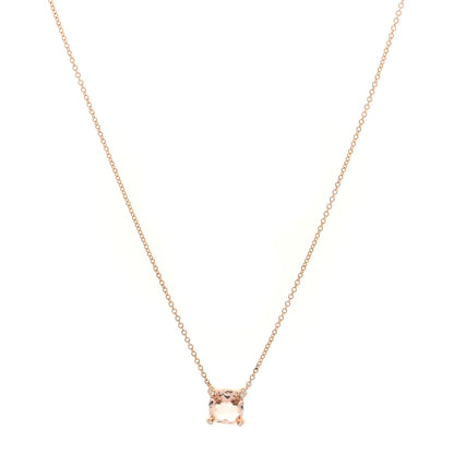 David Yurman 18K Yellow Gold Diamond Morganite 7mm Petite Chatelaine Pendant Necklace 1 of 4
