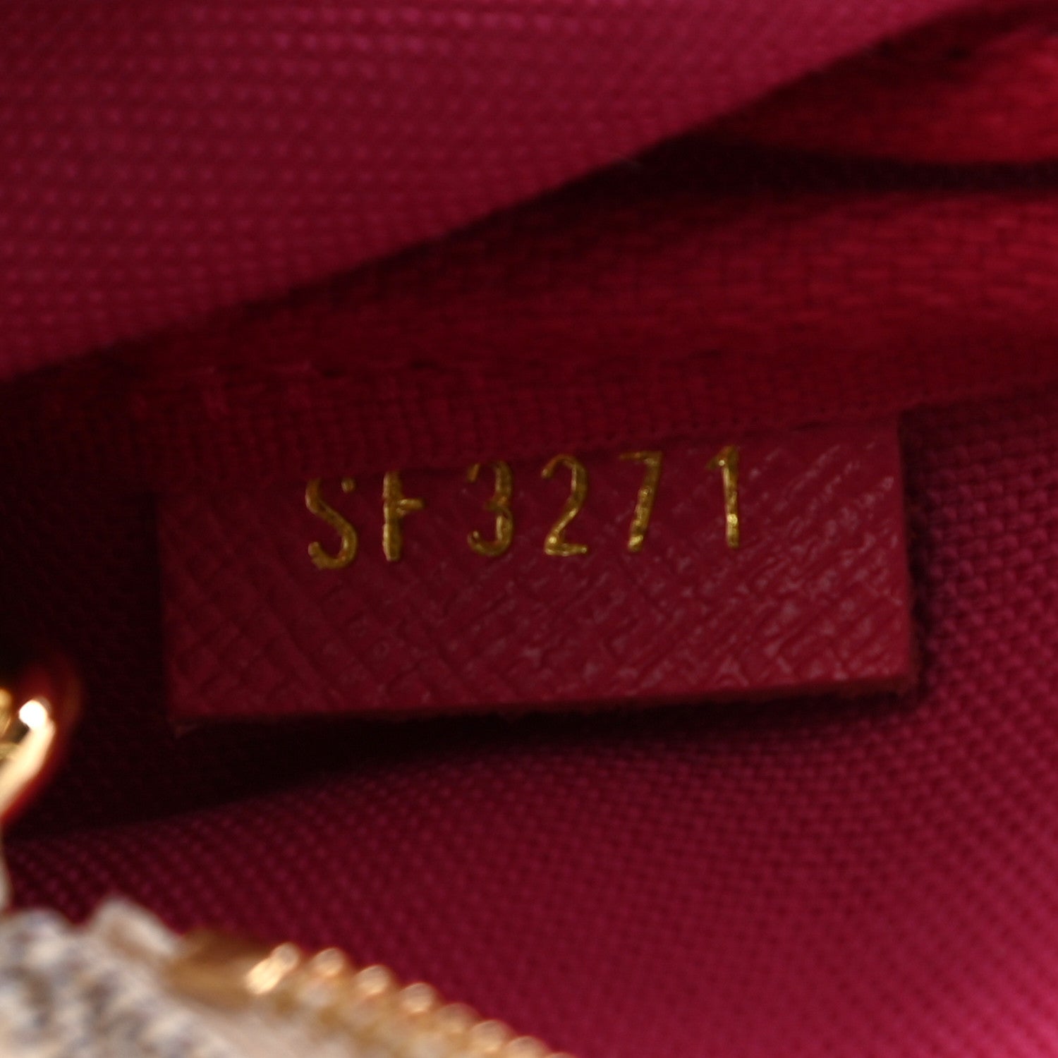 Louis Vuitton Damier Azur 2021 Christmas Animation Hollywood Mini Pochette Accessories Fuchsia 7 of 7