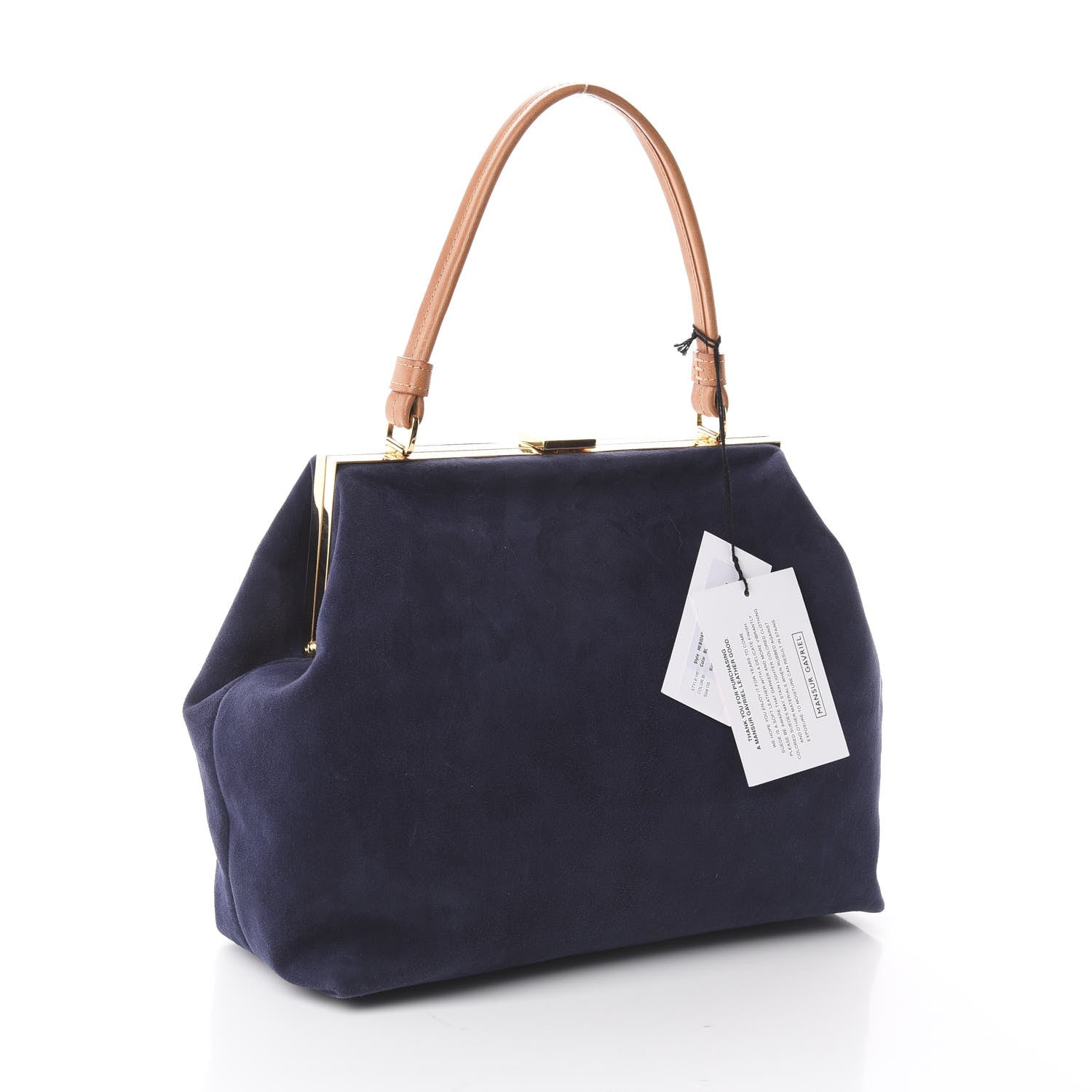 Mansur Gavriel Suede Elegant Bag Blue 2 of 8