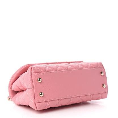 Chanel Caviar Quilted Mini Coco Handle Flap Pink 4 of 10