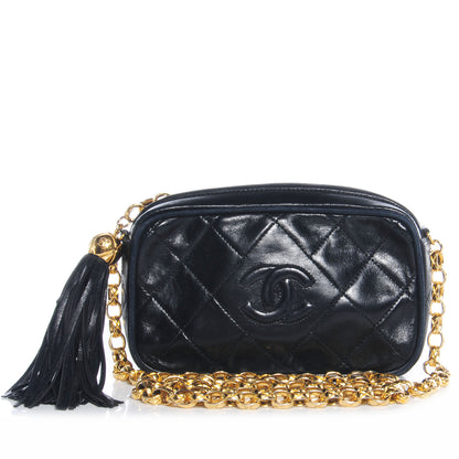 Chanel Lambskin Small Tassel Camera Case Black 1 of 8