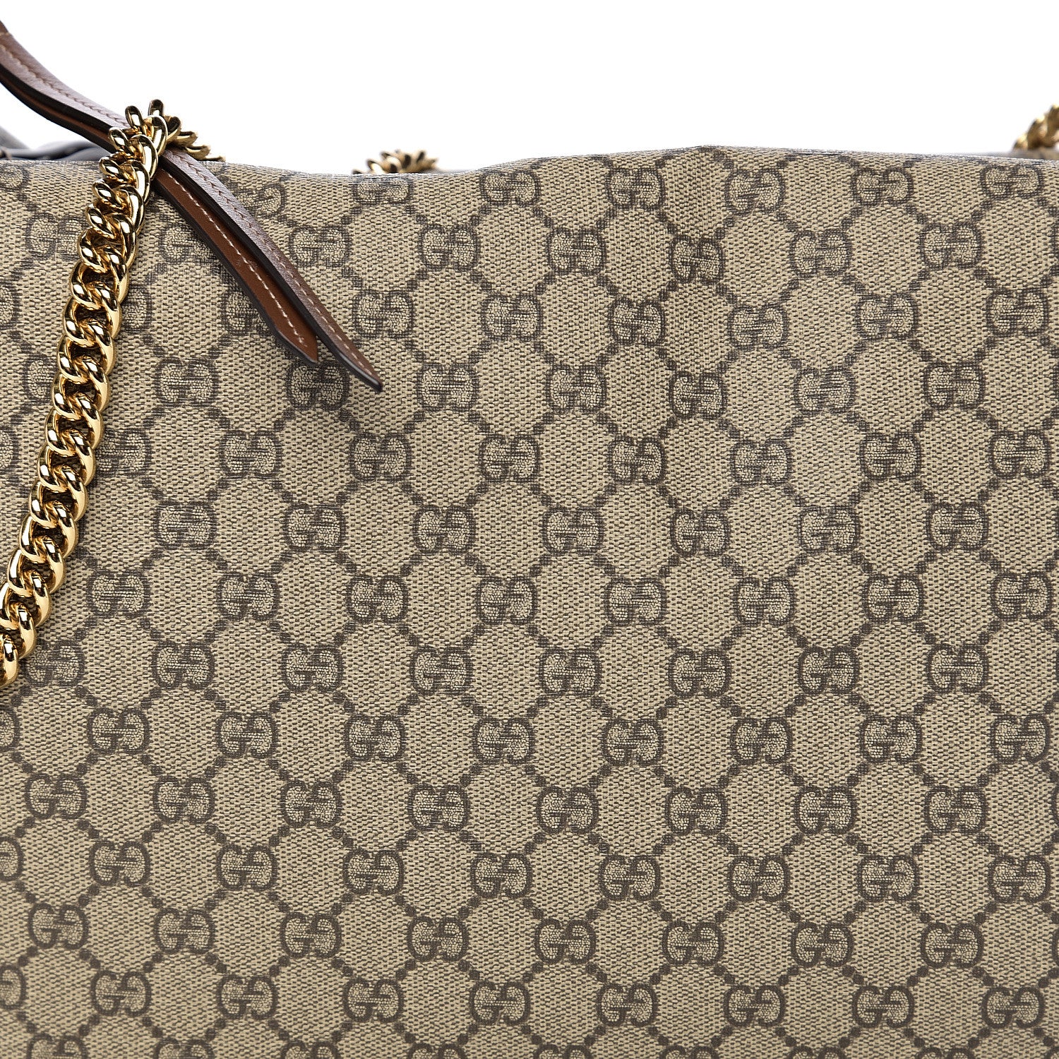Gucci GG Supreme Monogram Large Linea A Hobo Light Brown 10 of 10