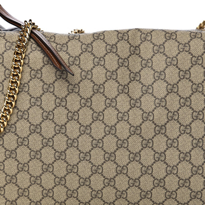 Gucci GG Supreme Monogram Large Linea A Hobo Light Brown 10 of 10