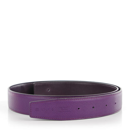 Hermes Box Evercolor 32mm Belt Strap 85 Raisin Ultraviolet 1 of 7
