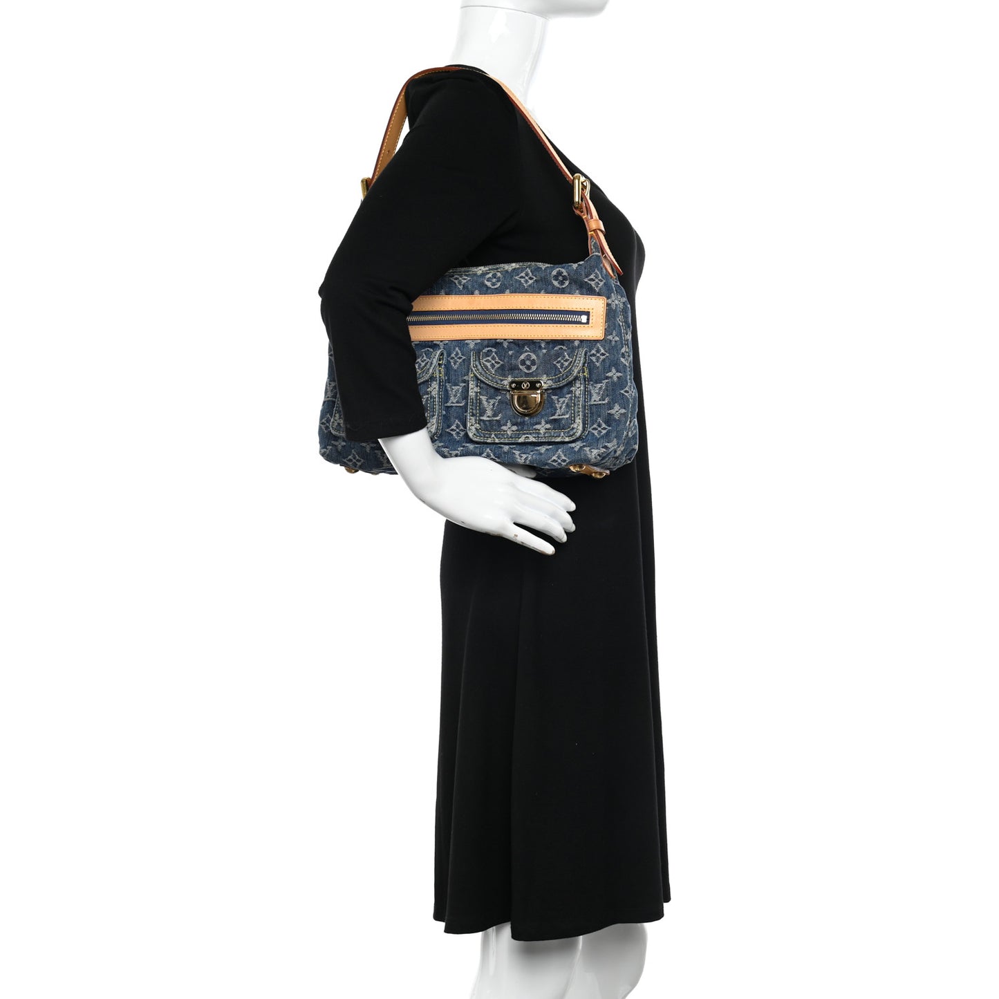 Monogram Denim Baggy PM Blue