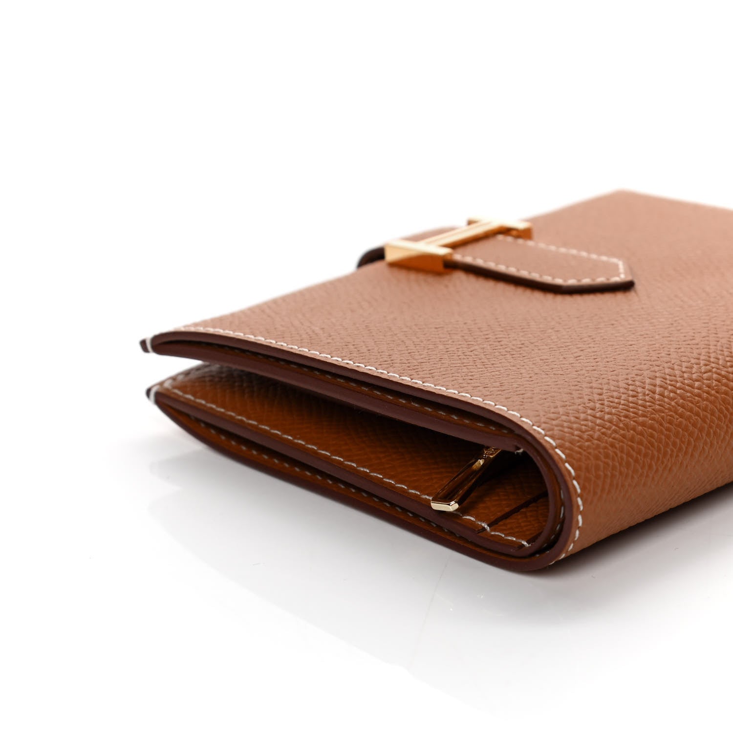Hermes Epsom Bearn Compact Wallet Gold 6 of 10