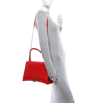 Balenciaga Shiny Box Calfskin Medium Hourglass Top Handle Bag Bright Red 2 of 14